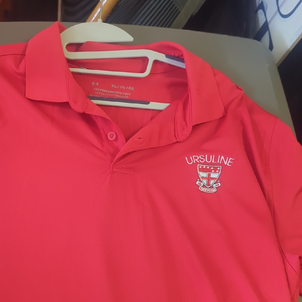 Under Armour Bright Red Polo Shirt